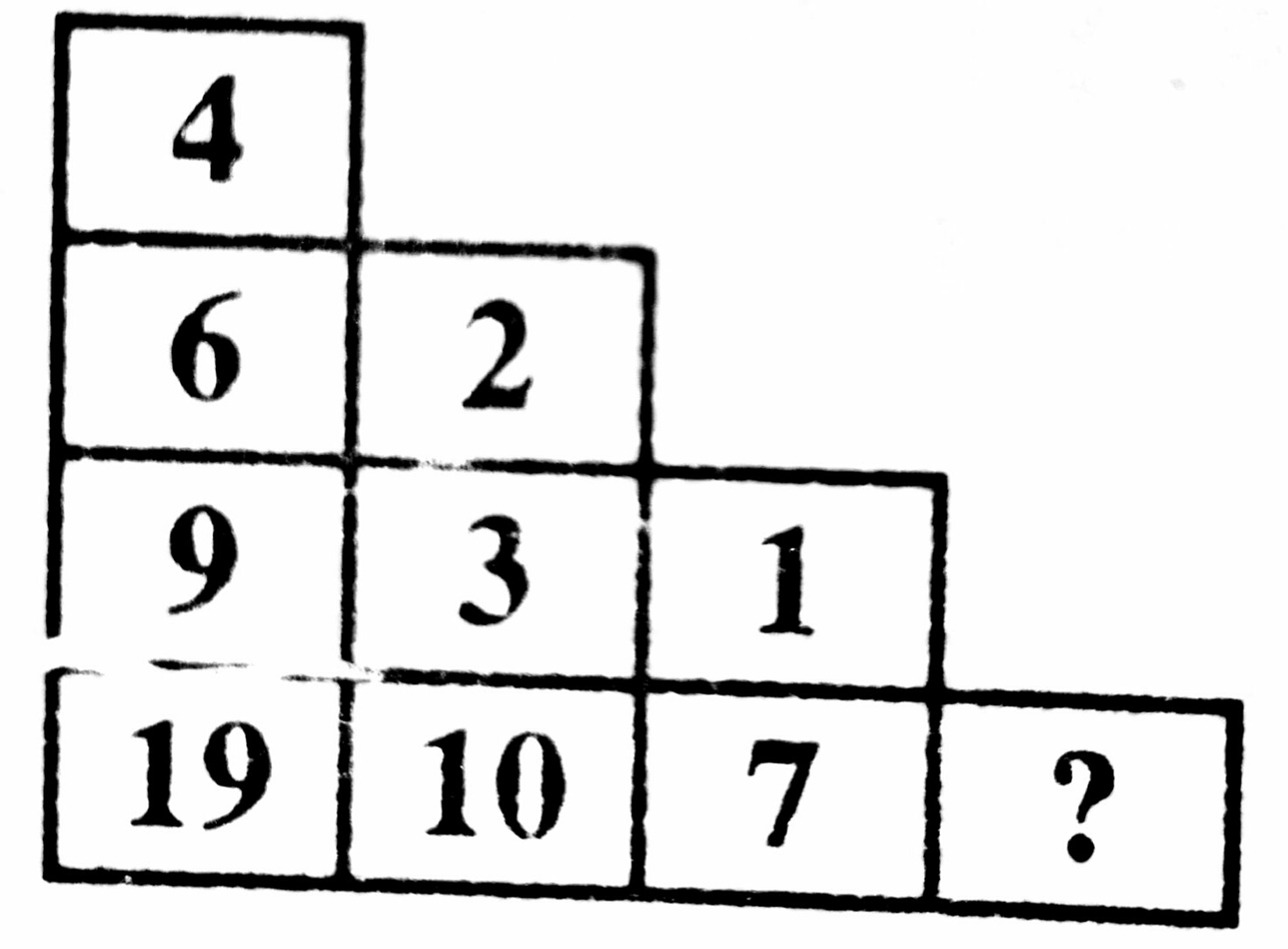 Illustration for Which number replaces the question mark ?