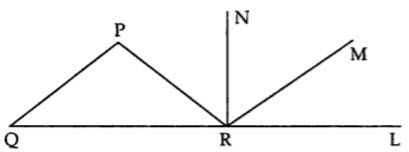 Illustration for চিত্রে ∠PQR = 55°, ∠LRN = 90° এবং PQ || MR, PQ = PR হলে, ∠NRP এর মান নীচের কোনটি?